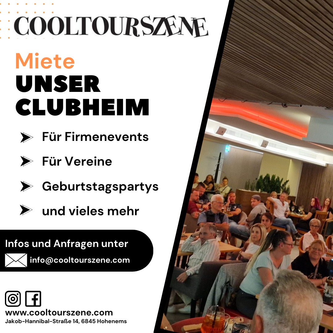 Dein Event im COOLTOURSZENE Clubheim!