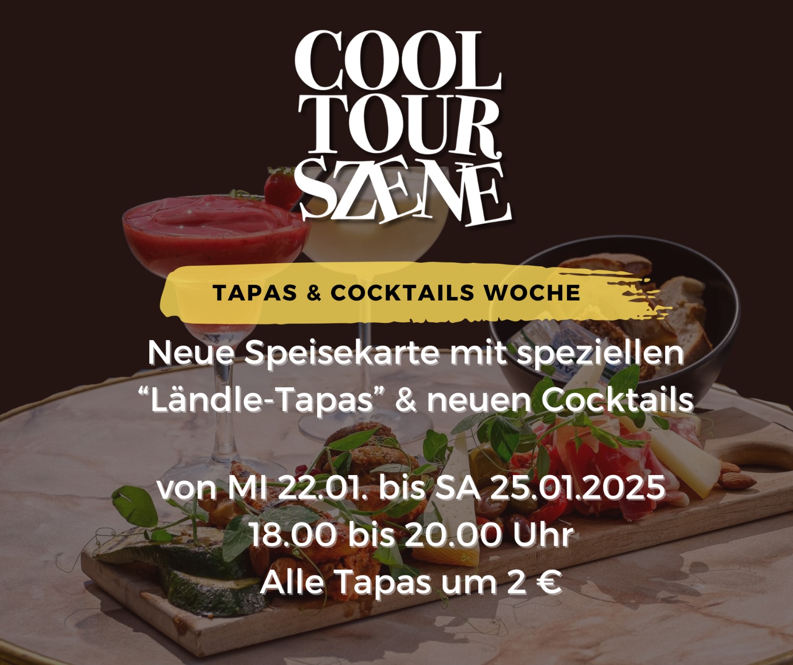 Tapas & Cocktails Woche bei COOLTOURSZENE